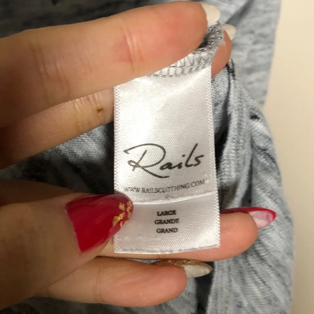Rails linen blend Star tee size L - Picture 6 of 8